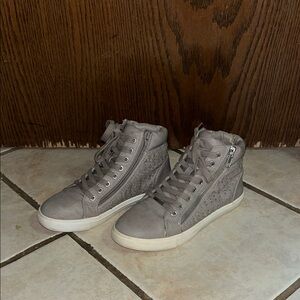 Steve Madden Women’s Gray Zipper High-Top Sneakers